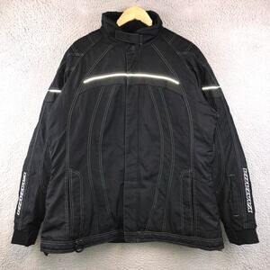 Yamaha Women's Black Motorcycle Full-Zip Jacket Size 14